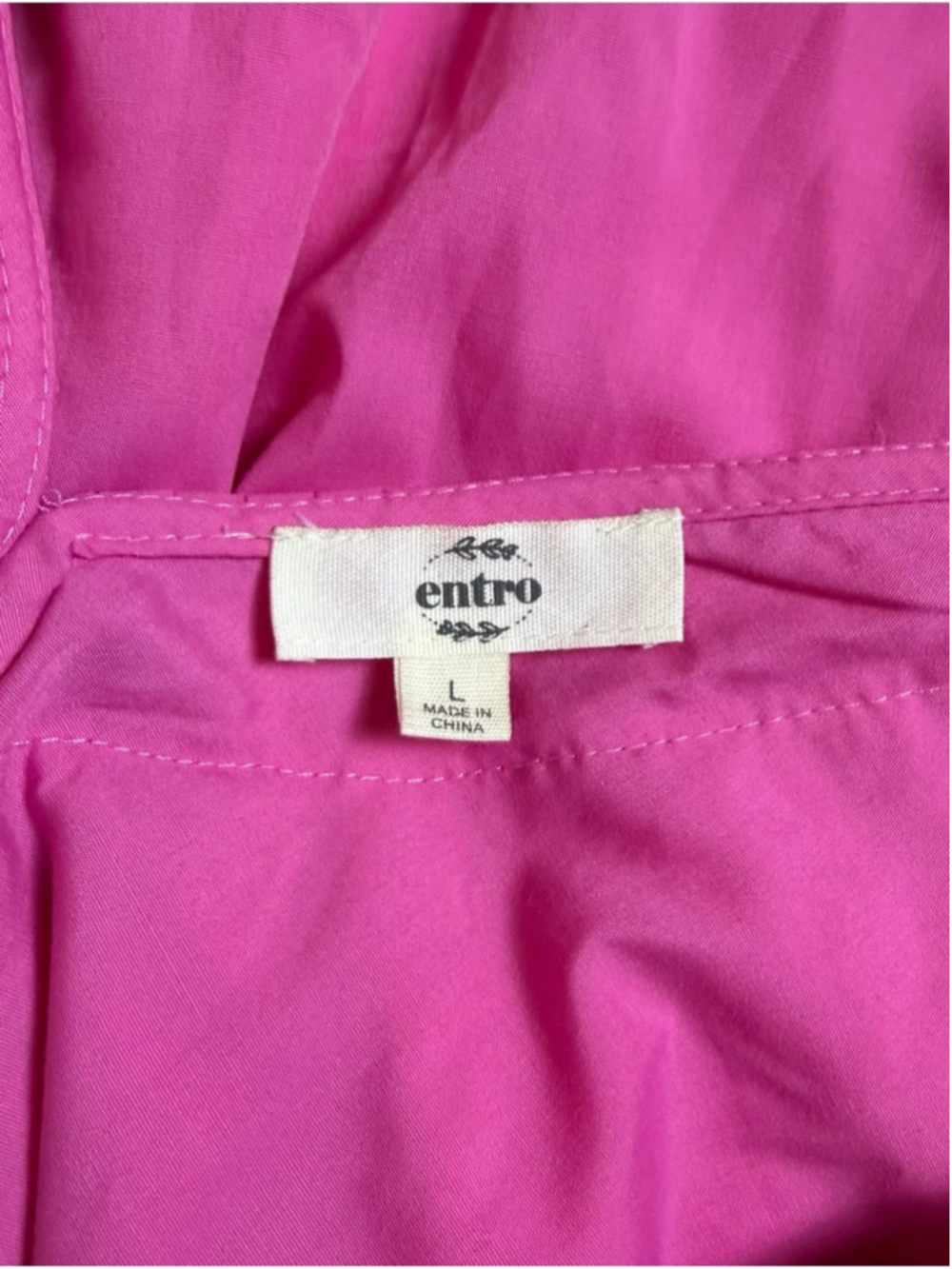 entro Pink Pleated Ruffle V-Neck Mini Dress Size Large Coquette Barbiecore - Picture 3 of 8